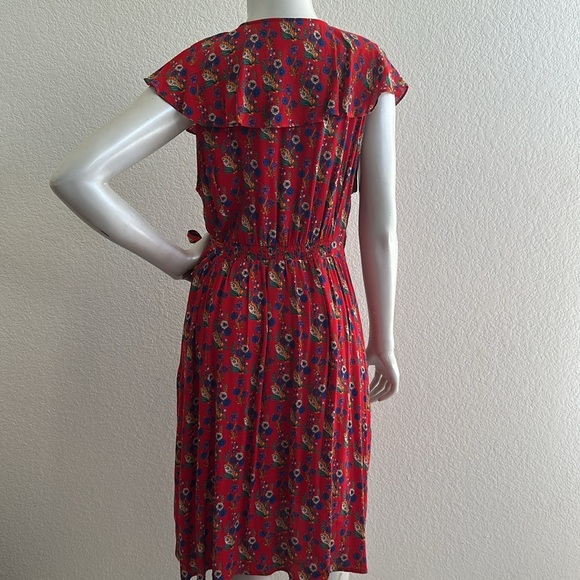 Anthropologie Rosalia Wrap Dress by Maeve in Red - Picture 11 of 11